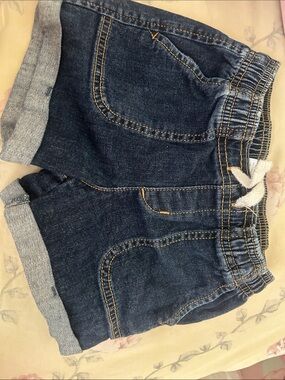 jumping beans Dark Blue Denim Shorts with Drawstring